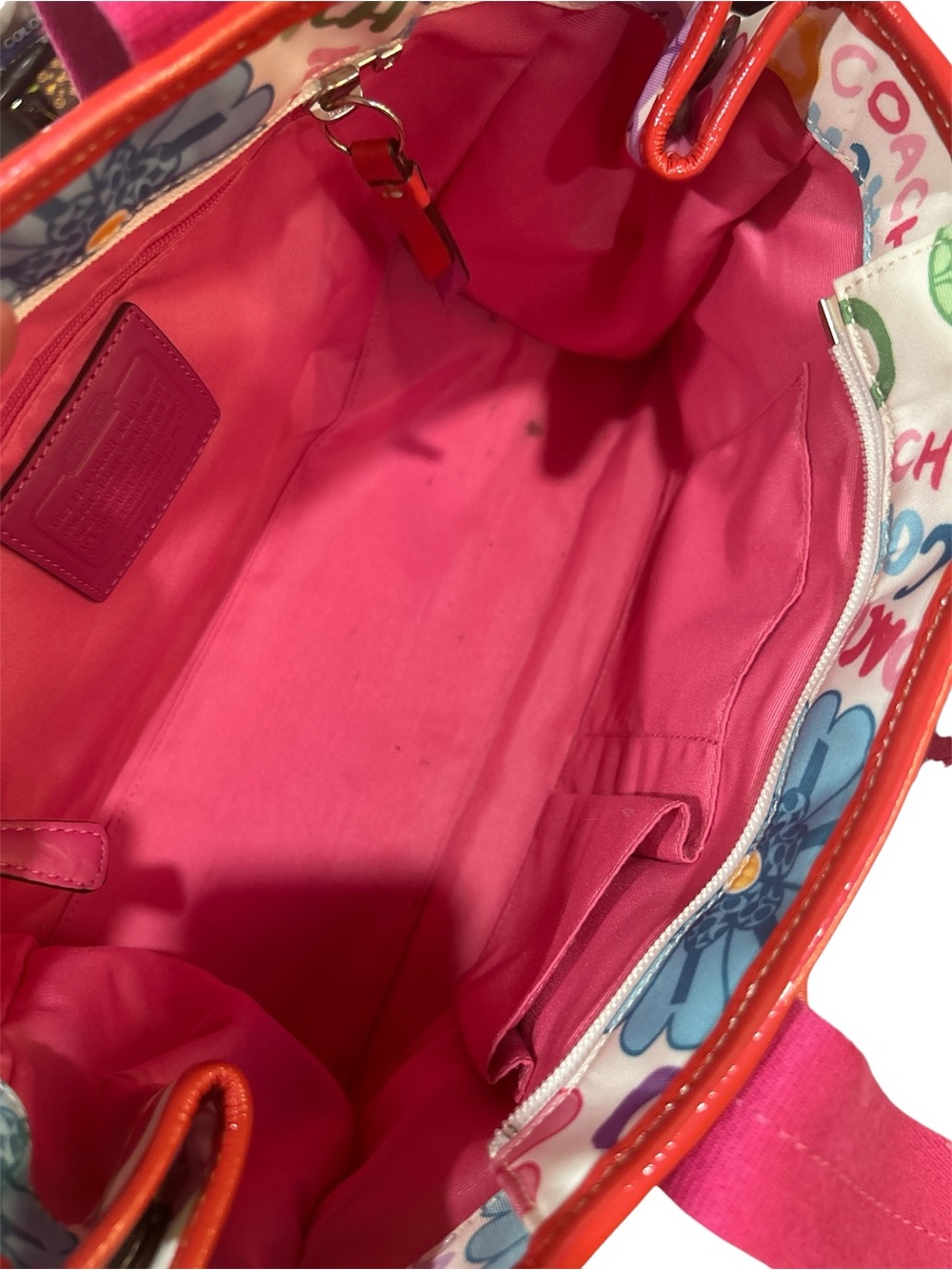 Coach Daisy Multicolor Floral Nylon Tote - Picture 8 of 11